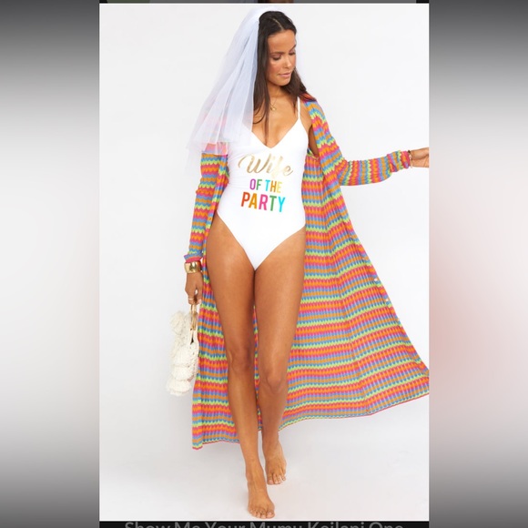 Show Me Your Mumu White One-Piece “Wife of the Party” size small - Picture 10 of 10